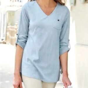 Soft Surroundings Maddox Ultra Soft suede Tunic Top